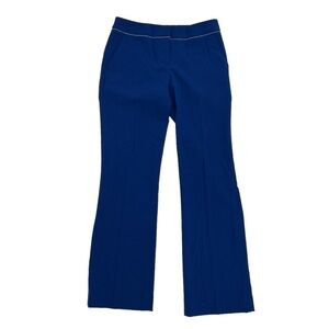 Calvin Klein Blue Rhinestone Waistline Wide Leg Dress Pants Size 2 Petite Women